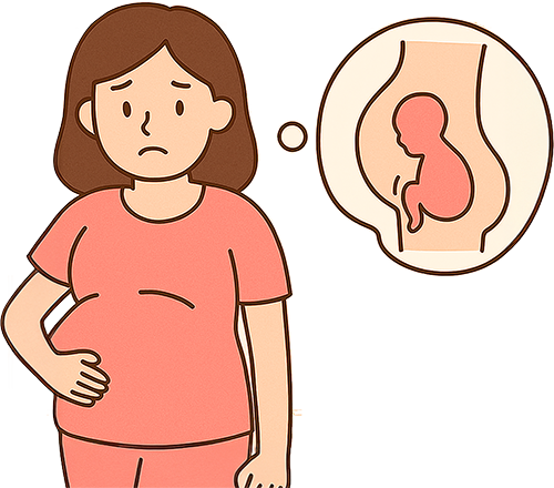 Fetal descent and belly change